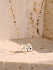 1.05ct Lab-Grown Diamond Dual-Stone Necklace